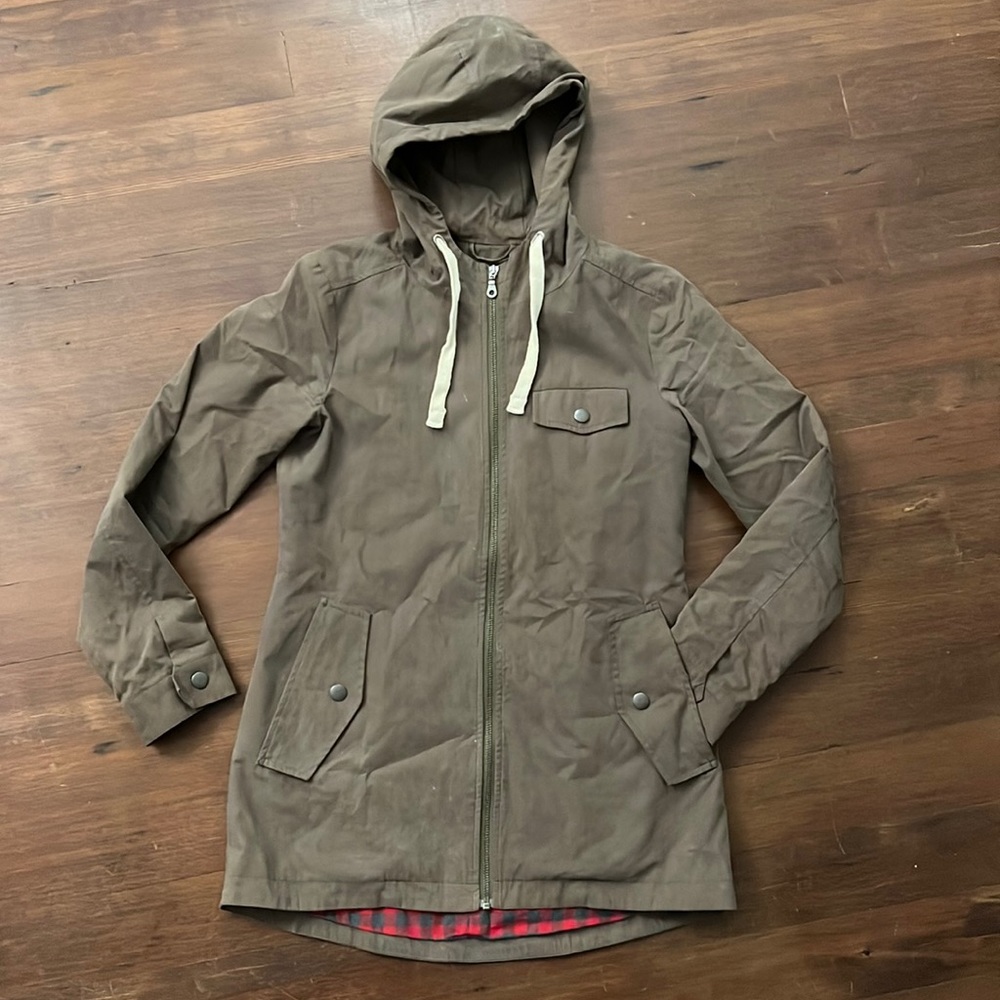 Bridge & Burn All Weather Army Green Jacket w Hood
